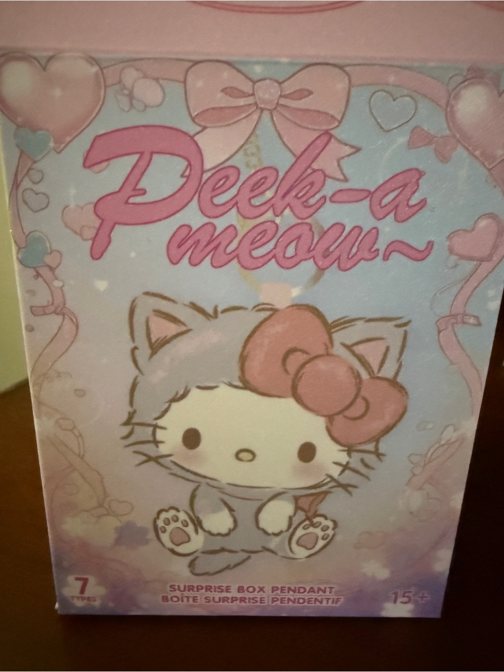 Hello Kitty Peek-a-Meow Surprise Box Pendant - NWT
